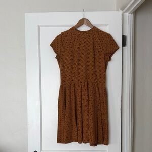 Xhilaration Brown Geometric Midi Dress